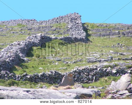 Inishmor 아일랜드 아일랜드의 돌 벽