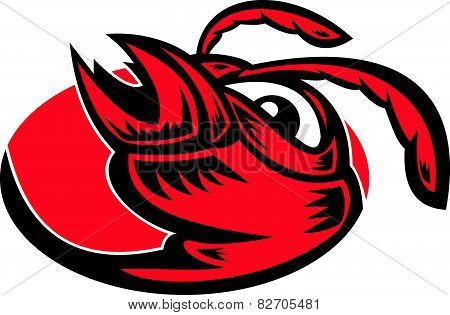 Angry Hornet Wasp Red Ant Head Mascot