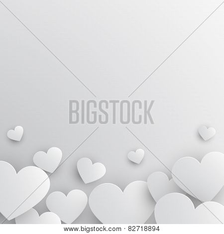 Paper hearts background