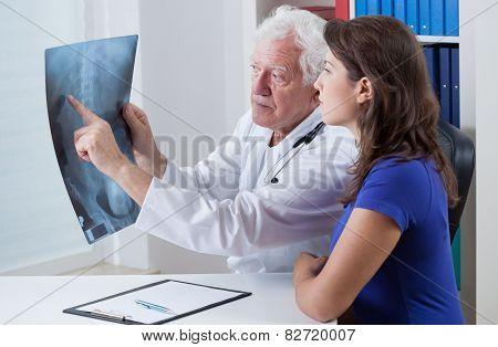 Physician Showing Rtg To His Patient