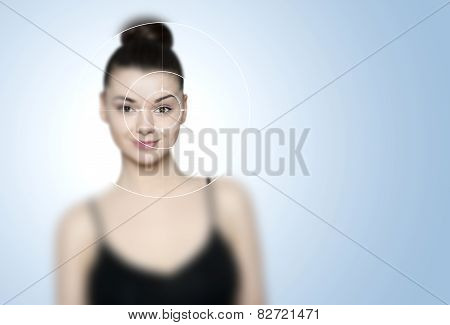 Beautiful Young Woman - Laser Eye Correction Concept