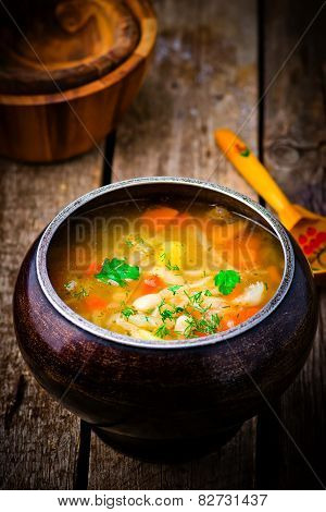 Shchi, Traditional Russian Soup From Cabbage.