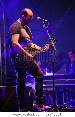 Guano Apes rock band perform during Most festival on Borovaya airfield in Minsk, July 3, 2014