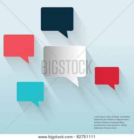 Abstract background with Speech Bubbles symbol.