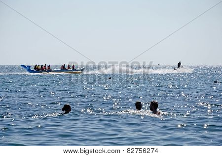 Attraction On The Water - Riding On Water Banana