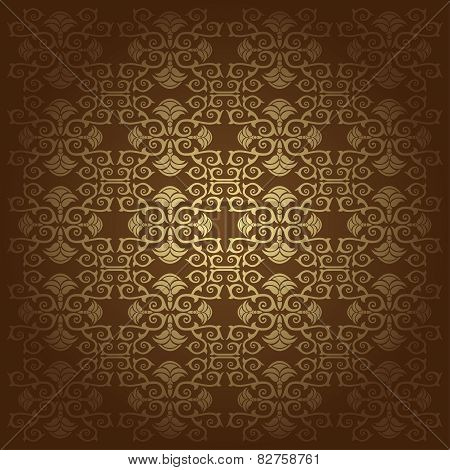 Flowers baroque background vector