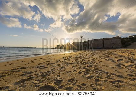 Nice Sunset in a beach, Puerto Sherry, Puerto de Santa Maria