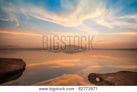 Twilight on a Lake