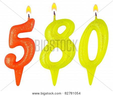 Candles Number Five Hundred Eighty