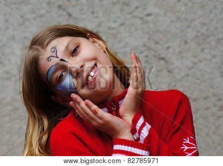 Painted girl