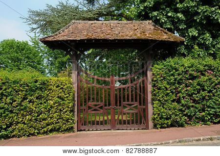 France, An  Old Door In The Village Of  Lyons La Foret
