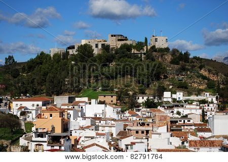 White town with castle, Monda.