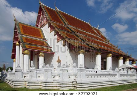 The Wihan Phra Mongkhon Bophit In Ayutthaya, Thailand