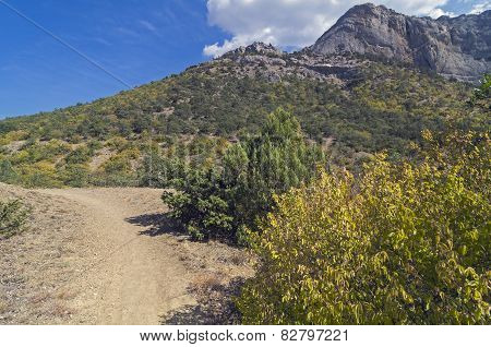 The Trail In The Crimean Mountains.