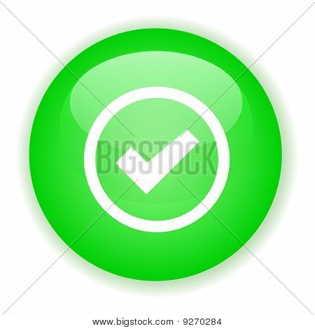 Groene Signle gecontroleerd knop