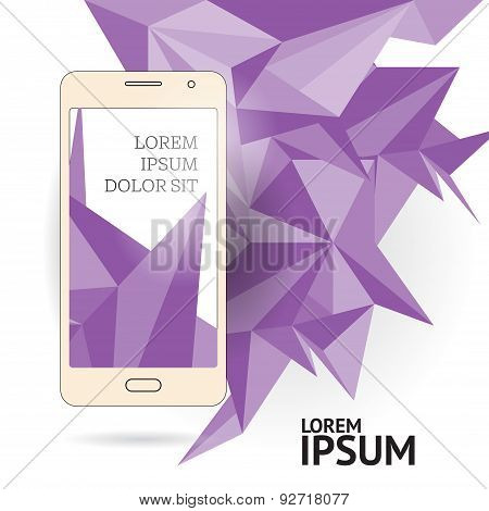 Page or banner design with mobile phone