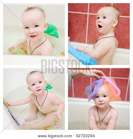 Bathing Baby