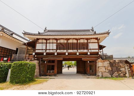 Ninomaru Omote Gate Of Hiroshima Castle, Japan. National Historic Site