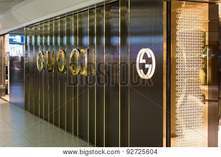 Gucci Store At Fiumicino Airport In Rome