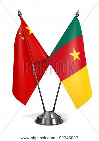 China and Cameroon - Miniature Flags.
