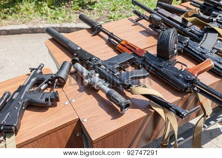 Russian Weapons. Samples Of Russian Small Arms