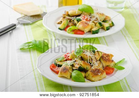 Homemade Gnocchi With Mediterranean Vegetables