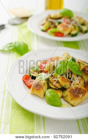 Homemade Gnocchi With Mediterranean Vegetables