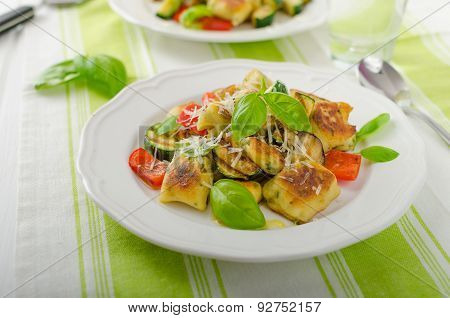Homemade Gnocchi With Mediterranean Vegetables