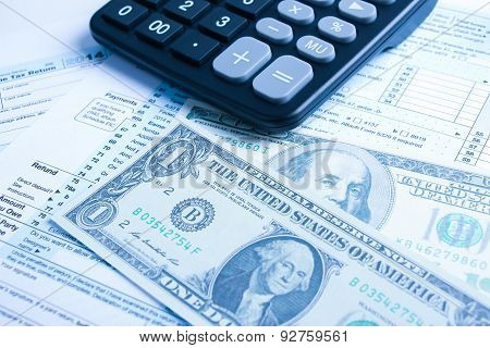 Tax Form Financial Concept