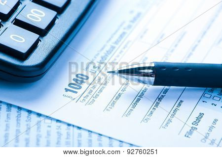 Tax Form And Financial Concept