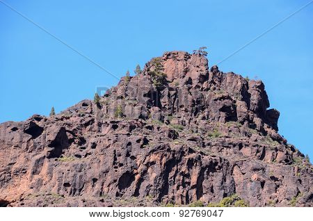 Volcanic Rock Basaltic Formation in Gran Canaria
