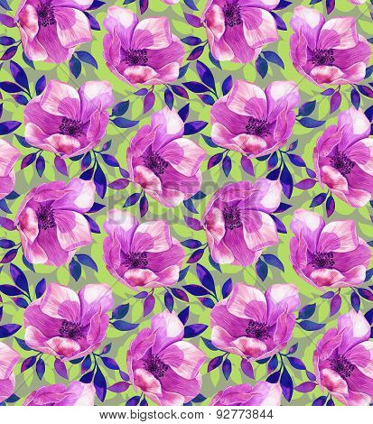 Seamless Anemones Pattern