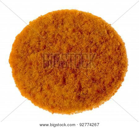 Cutlet Isolated On White Background. Top View