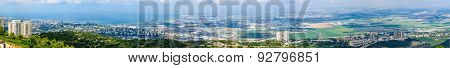 Panoramic View Of The Bay Of Haifa