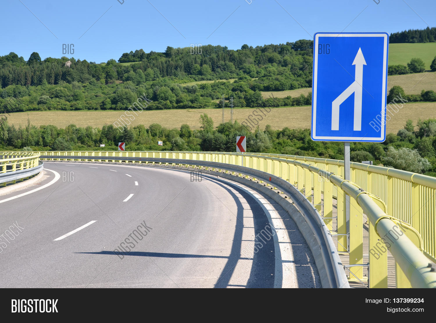 Curved Feeder Road Image Photo Free Trial Bigstock