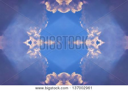 Abstract complex form of ethnic theme structure
