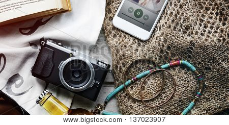 Summer Beach Bottle Necklet Camera Concept