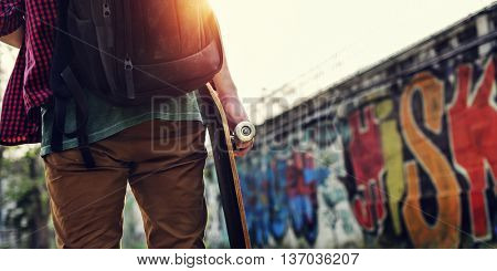 Skateboard Extreme Sport Skater Park Recreational Activity Concept