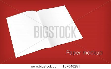 paper mock up for brochure booklet blank cover