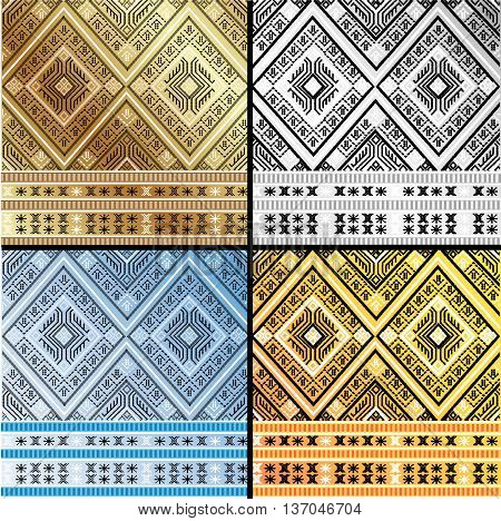 Thai Art Culture Pattern Vintage for background