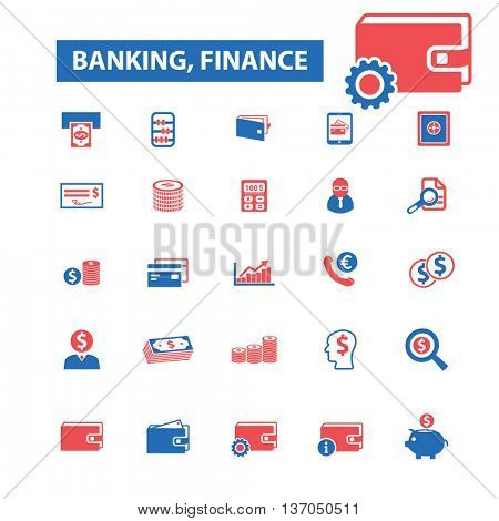 banking, investment, bank, trading, investor, wealth, deposit, market, payment, deposit, bankir, cash, finance, money, invoice, financial transfer, insurance, piggy, atm, wallet icons, signs, vector