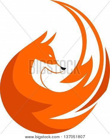 logo animal fox for software multi media