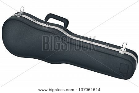 Case viola violin modern plastic black. 3D graphic