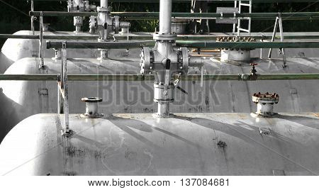 Shut-off Valves On The Pressure Vessel Of A Plant