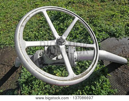 Iron Gate Valve To Close Or Open The Supply Of Gas