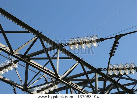 Electric Cables In Aluminum Of High Voltage To Transport The Ele
