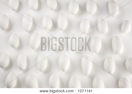 Witte bruiloft Candy amandelen Lined Up In rijen Abstract