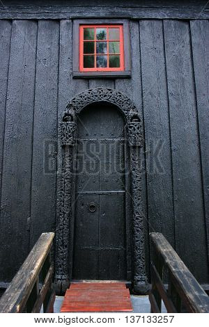 Door Of The Lom Stave Church