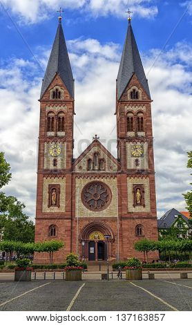 Saint Bonifacius church by day in Heidelberg, Germany