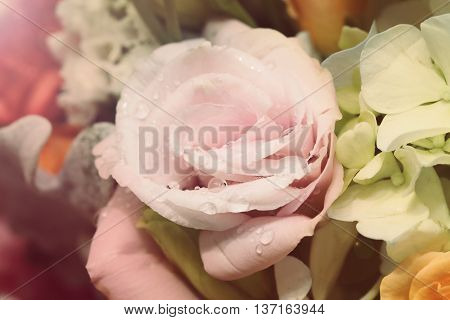 background of flower bouquet in vintage style